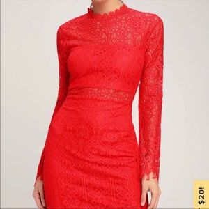 NWT Lulus Red Dress